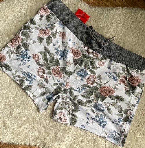 SZORTY bawełna krótkie SPODENKI FLOWERS 311K 36 S
