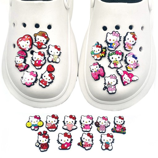 Przypinka Hello Kitty do Crocs butów klapków telefonu torebki plecaka torby