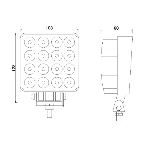 LAMPA ROBOCZA HALOGEN 16 LED 12/24V SZPERACZ DIOD
