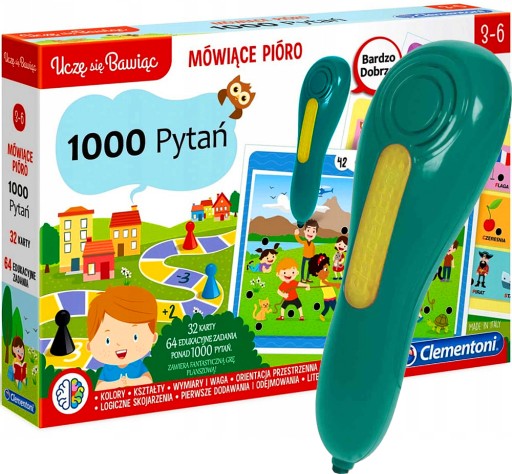 ОБРАЗОВАТЕЛЬНАЯ ИГРА CLEMENTONI «ГОВОРЯЩАЯ РУЧКА» 1000 ВОПРОСОВ