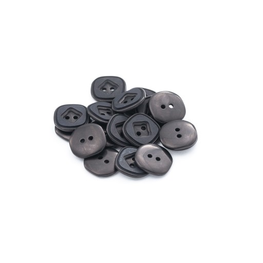 Guziki 14mm dwie dziurki 10szt czarny