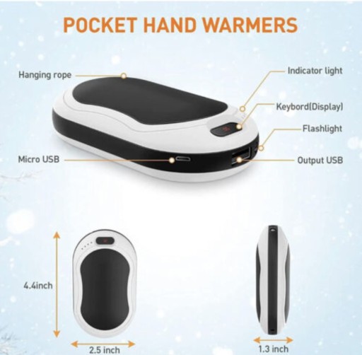 Электрическая грелка для рук 10000 мАч POWERBANK x2