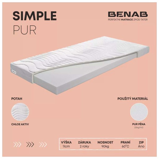 Детский матрас Benab Simple Pur Junior 90 x 195 см