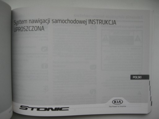 KIA STONIC руководство по навигации PL Navi