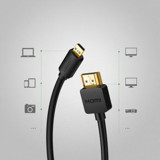 ЗЕЛЕНЫЙ КАБЕЛЬ КАБЕЛЬ Micro HDMI-HDMI 1,5 м