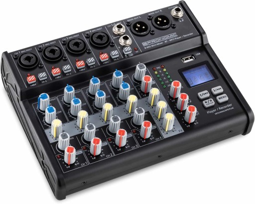 Аудиомикшер Pronomic B-603, Bluetooth, USB, DJ, консоль, фантом
