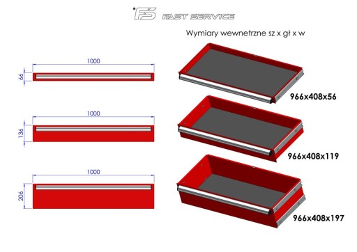 Wózek warsztatowy MEGA z 11 szufladami PM-217-22