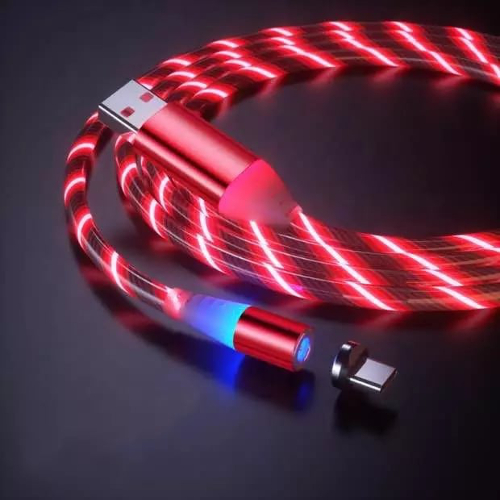 СВЕТОДИОДНЫЙ МАГНИТНЫЙ КАБЕЛЬ 3 в 1 micro USB TYPE-C iPhone