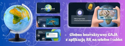 Интерактивный глобус для детей с приложением GAJA, диаметр 25 см. ИДЕЯ ДЛЯ ПОДАРКА