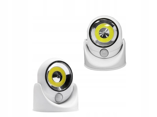 Lampka z czujnikiem ruchu LED cob 360 na baterie