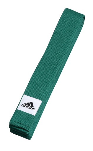 Ремень для карате тхэквондо дзюдо Adidas зеленый 260 см