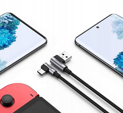Угловой кабель Ugreen USB — USB Type C Quick Charge 3.0 QC3.0 3 А, 2 м