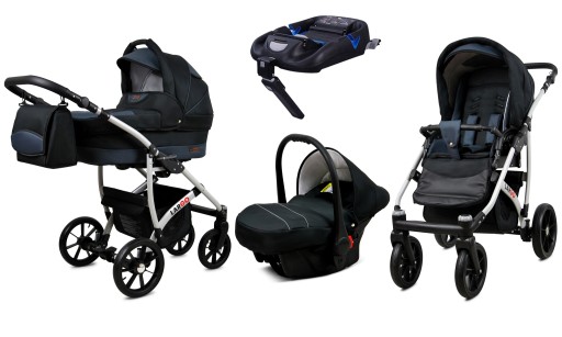 ДЕТСКАЯ КОЛЯСКА LARGO 4в1 АЛЮМИНИЙ + БАЗА ISOFIX
