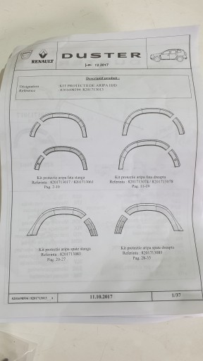 НАКЛАДКА НА КРЫЛО ДВЕРИ DACIA DUSTER I 8201698594