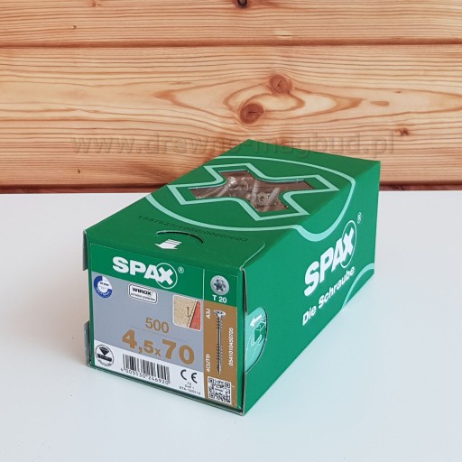 SPAX WKRĘTY DO PODŁÓG 4,5X70 T-20 500 SZTUK