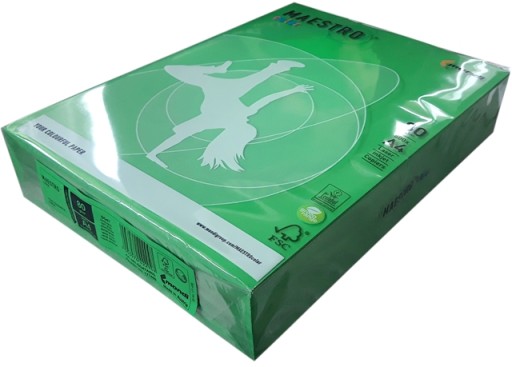 Papier Ksero Zielony Dwustronny A4 80G. 500 Arkuszy Biurowych DOBRA JAKOŚĆ