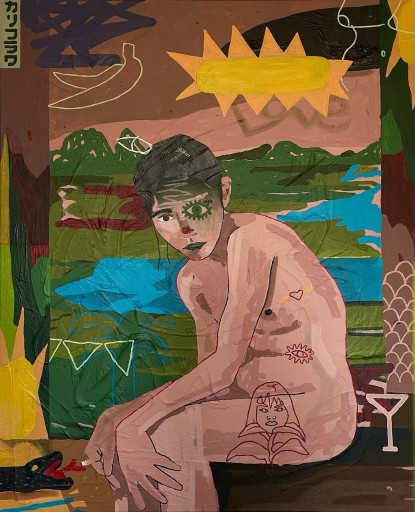Карифурава, Композиция, акрил, холст