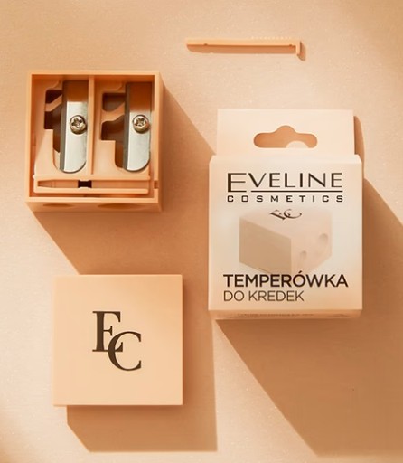 Двойная точилка для мелков, контейнер + очиститель eveline