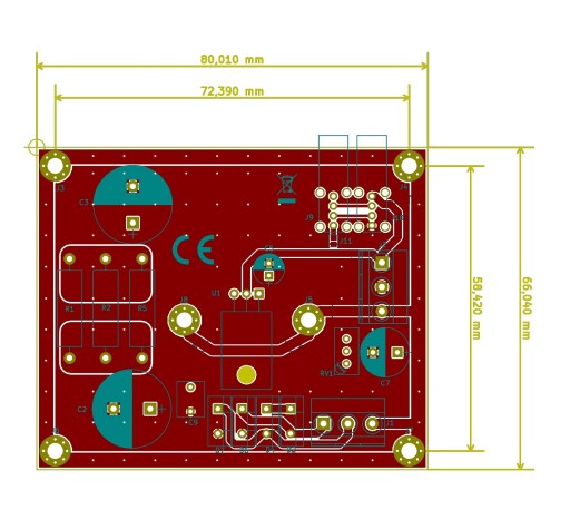 Печатная плата своими руками — блок питания LM317, LM350, LT1085 и т. д.