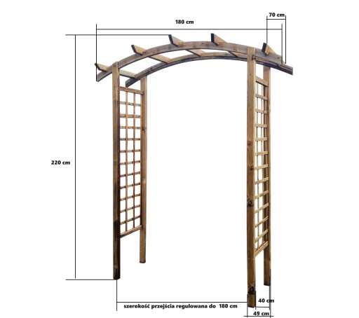 pergola drewniana łukowa PRODUCENT