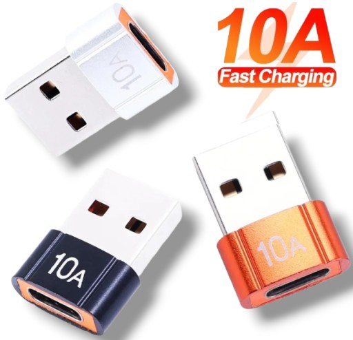 АДАПТЕР АДАПТЕР-ПРЕОБРАЗОВАТЕЛЬ OTG USB 2.0 В USB TYPE C 10A БЫСТРАЯ ЗАРЯДКА