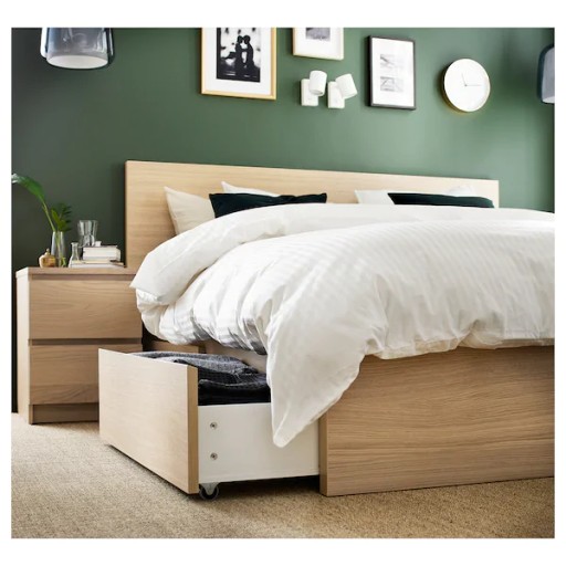 IKEA MALM Каркас кровати с 2 ящиками Luroy 160x200 см