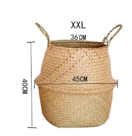 ЦВЕТОЧНЫЙ ГОРШОК, ПЛЕТЕННАЯ КРЫШКА, ЦВЕТОЧНАЯ КОРЗИНА XXL, 45 СМ