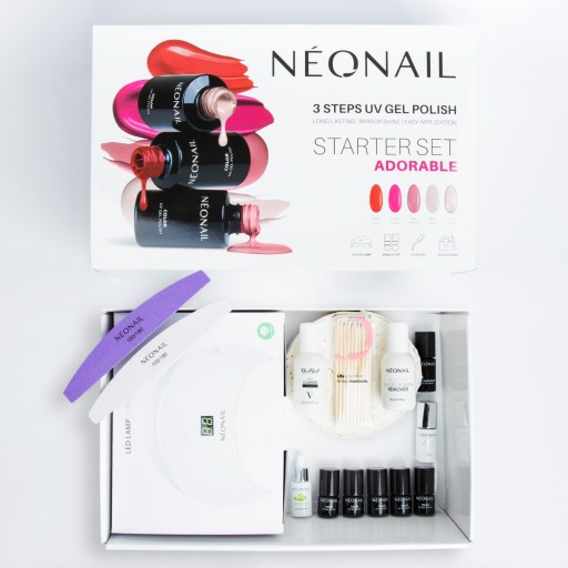 Маникюрный набор NEONAIL ADORABLE Starter Set - светодиодная лампа 21Вт/48