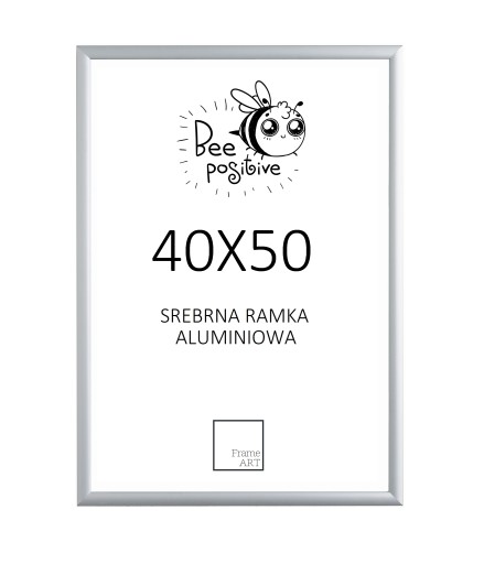 СЕРЕБРЯНАЯ АЛЮМИНИЕВАЯ РАМА 40x50 ПОСТЕР-ПАЗЗЛ 50x40