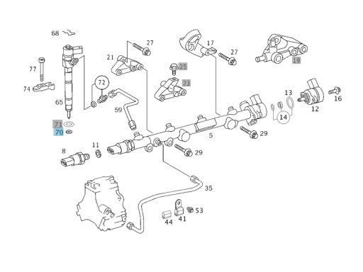 ОРИГИНАЛЬНАЯ ИНЖЕКЦИОННАЯ ШАЙБА MERCEDES A6110170060