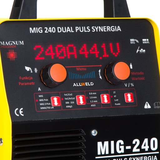 PÓŁAUTOMAT SPAWALNICZY MAGNUM MIG 240 DUAL PULS MAG MMA TIG 240A 230V 3W1