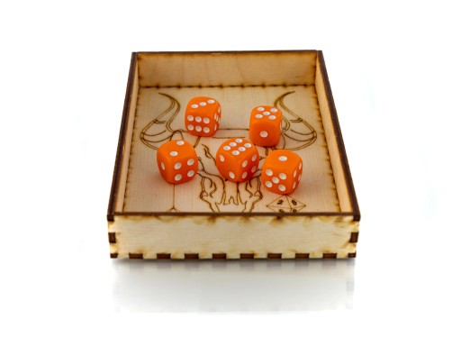 НАБОР ИЗ 2 КОСТИ D6 RPG ОРАНЖЕВЫЙ 1,1 СМ