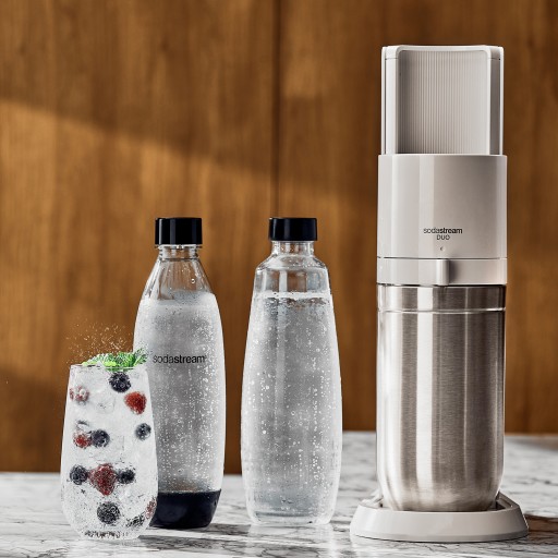 САТУРАТОР ДЛЯ КАРБОНИРОВАНИЯ ВОДЫ SODASTREAM DUO | 2x БУТЫЛКА 1 Л + 2x КАРТРИДЖ + СИРОПЫ