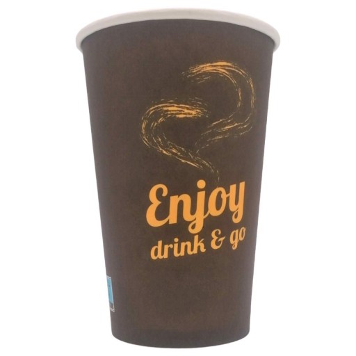 Стакан бумажный 400мл коричневый Enjoy Drink&Go $50 шт.