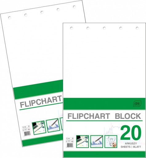 Blok do flipchartów Interdruk 100X64cm 20 kart x2