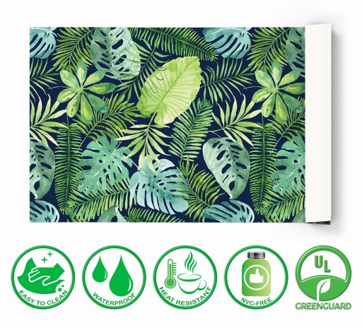 Podkładka ochronna do biura 120x60 Liście Monstera