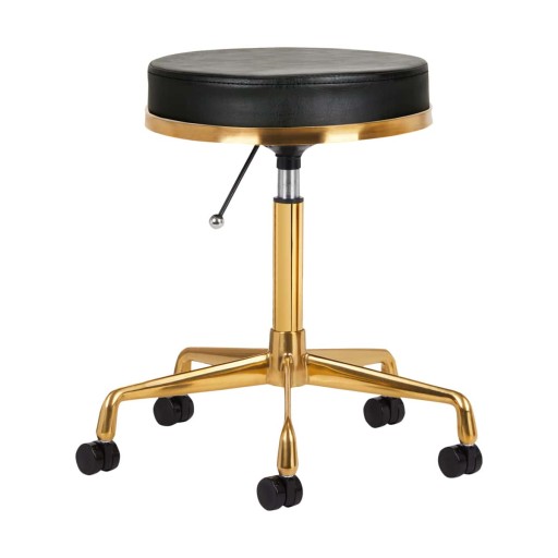 TABORET KOSMETYCZNY H4 ZŁOTY CZARNY