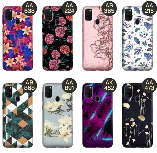 ETUI DO SAMSUNG GALAXY M21 WZORY FLORAL BOTANIKA BUKIETY OBUDOWA POKROWIEC