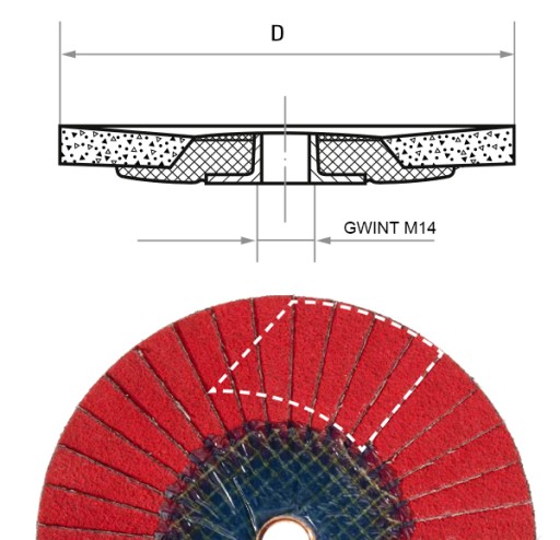 TARCZA LISTKOWA LAMELKA SLTFLEX FI. 125 Ceramic 60