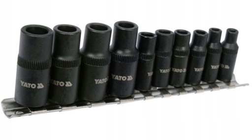 НАБОР YATO ИЗ 10 ПЕРЕХОДНИКОВ ДЛЯ НАСАДОК ДЛЯ ТРЕЩОТКИ 1/4 ДЮЙМА 3/8