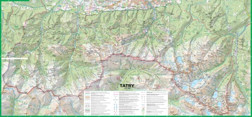 Ламинированная туристическая карта Татры 1: 27 000