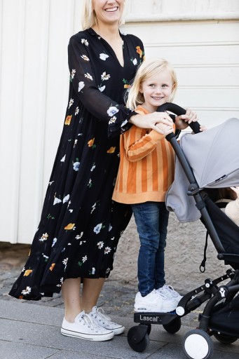 LASCAL Универсальное удлинение для коляски BuggyBoard MAXI, оранжевый с пандами