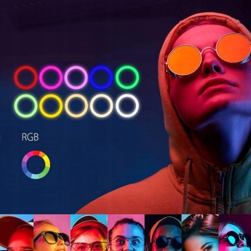 БОЛЬШАЯ КОЛЬЦЕВАЯ ЛАМПА ДЛЯ СЕЛФИ, RGB LED ШТАТИВ 120 ВТ С ПУЛЬТОМ КОЛЬЦЕВОЙ ПОДСВЕТКИ