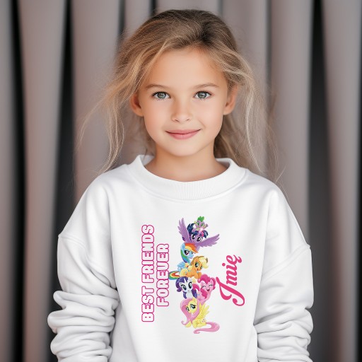 Bluza Dziecięca BEST FRIENDS FOREVER *TWOJE IMIĘ* Rozmiar 116 cm (5-6) WZ