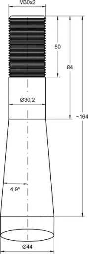 Погрузочная стойка, прямая, квадратный профиль 44x820 мм