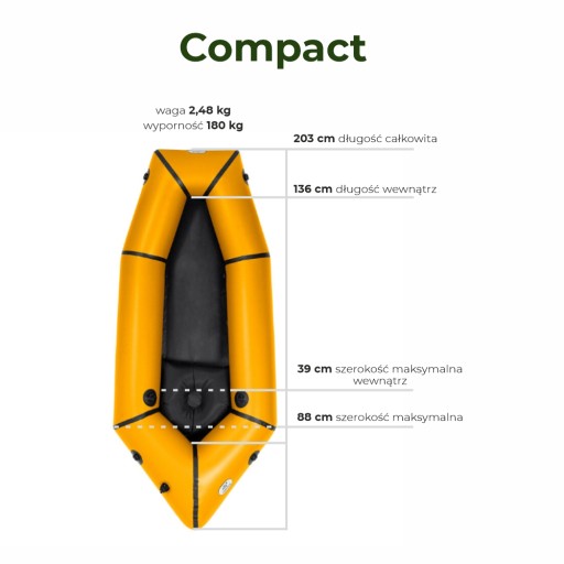 пакрафт/понтон Pinpack Compact открытый 2,48 кг