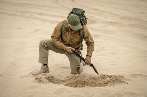 Складная военная лопата с чехлом для выживания Badger Outdoor US Army