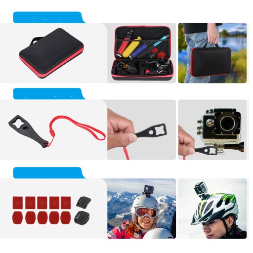 НАБОР АКСЕССУАРОВ 50 в 1 ДЛЯ GOPRO HERO 10 9 8 Макс. 7 6