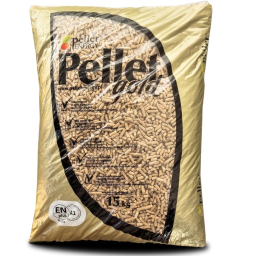 PELLET GOLD PELET DRZEWNY DREWNIANY IGLASTY OPAŁ EKOLOGICZNY DO PIEC 975KG