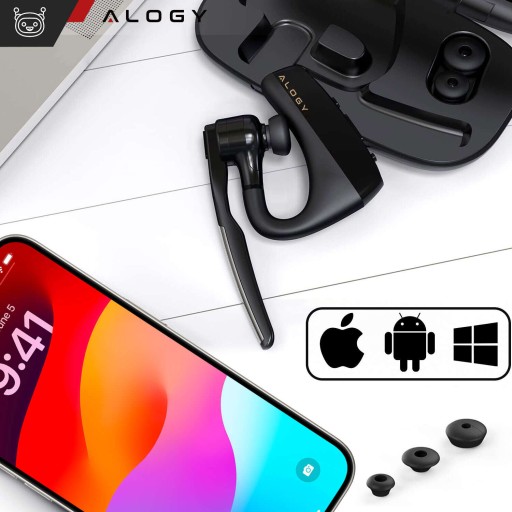 НАУШНИКИ BLUETOOTH 5.1 ГАРНИТУРА ДВА ТЕЛЕФОНА + ЧЕХОЛ